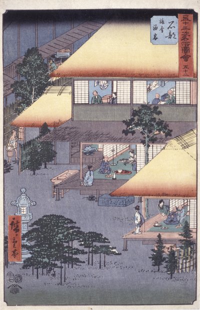 Ishibe door Ando or Utagawa Hiroshige