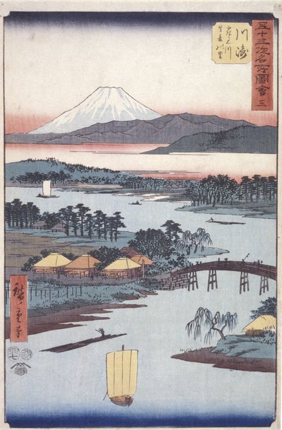 Kawasaki door Ando or Utagawa Hiroshige