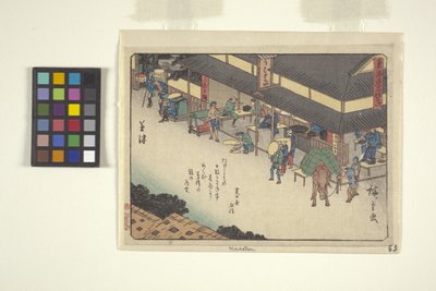 Kyoka Tokaido-serie, Kusatsu door Ando or Utagawa Hiroshige