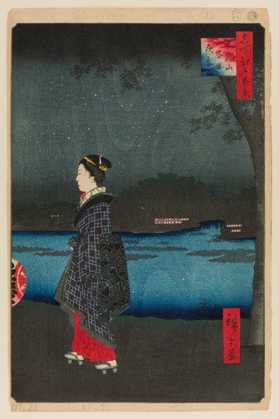 Nachtzicht op het Matsuchiyama en Sam