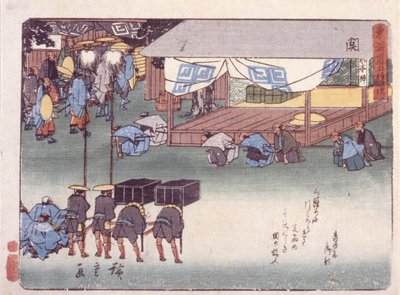 Seki door Ando or Utagawa Hiroshige