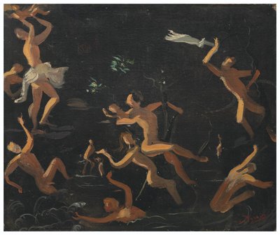 Nimfen in bad door Andre Derain