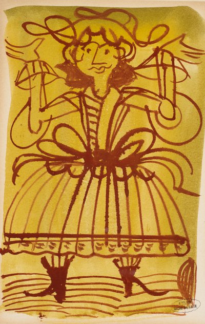 Figuur met opgeheven armen door Andre Derain