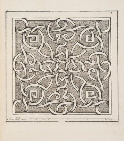 Ontwerp voor Parterre, uit Theatre des Plans et Jardinages, uitgegeven 1652 door André Mollet
