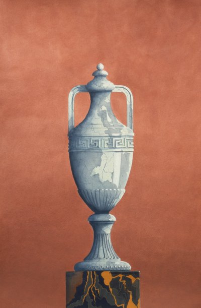 Amfoor van blauw marmer door Andras Kaldor