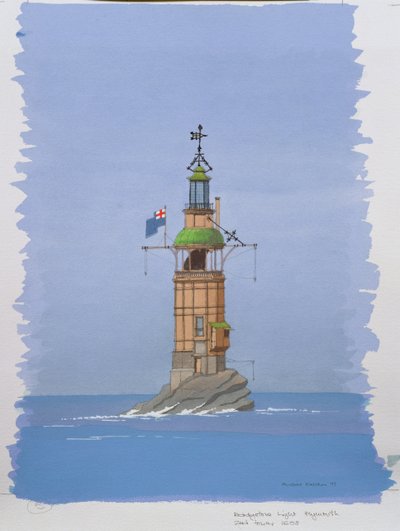 De tweede vuurtoren van Eddystone, Plymouth, Devon door Andras Kaldor