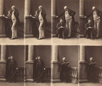 Monsieur Jadin en zoon door Andre Adolphe Eugene Disderi