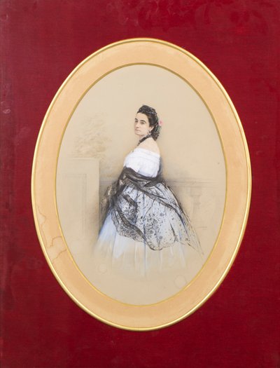 De Eerwaarde Mevrouw Hamilton Duncan (overleden 1912) door Andre Adolphe Eugene Disderi