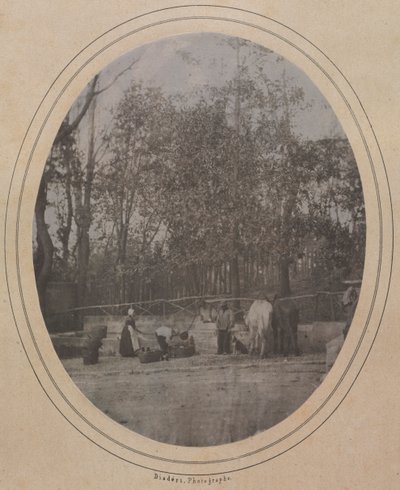 Dorpsscène (Zuid-Frankrijk) door Andre Adolphe Eugene Disderi