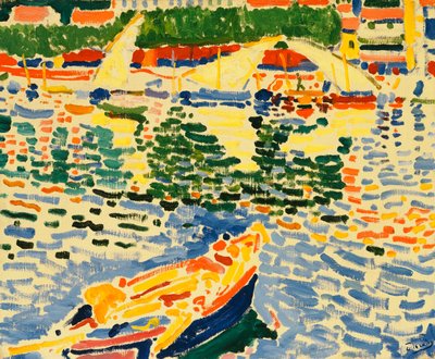 Boten bij de haven van Collioure, ca. 1905 (olieverf op doek) door Andre Derain
