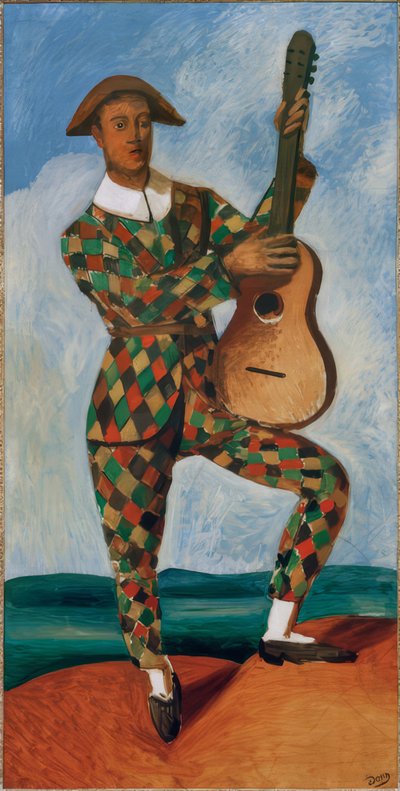 Harlekijn met gitaar door Andre Derain