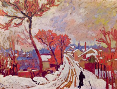 Landschap in de sneeuw door Andre Derain
