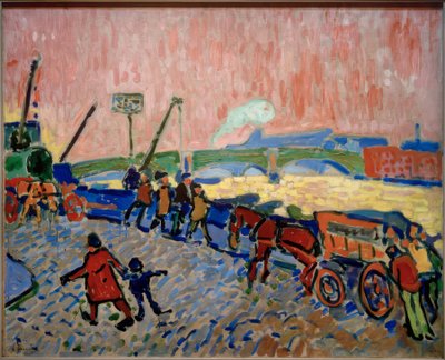 De oevers van de Theems (Les Quais de la Tamise) door Andre Derain