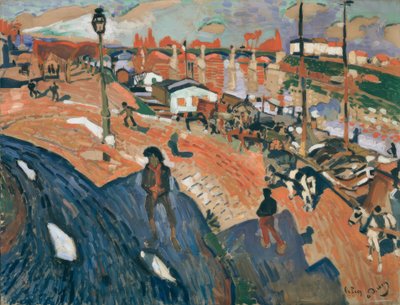 De brug bij Le Pecq door Andre Derain