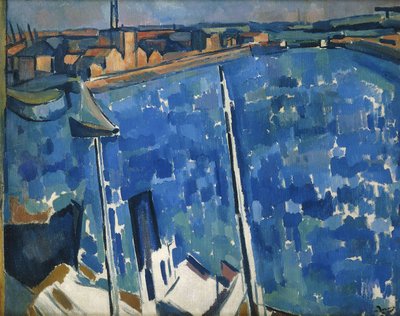 De haven; Le Havre, ca 1906-7 (olieverf op doek) door Andre Derain