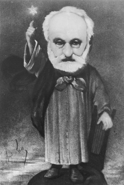 Karikatuur van Victor Hugo (1802-85) als een Tovenaar door Andre Gill
