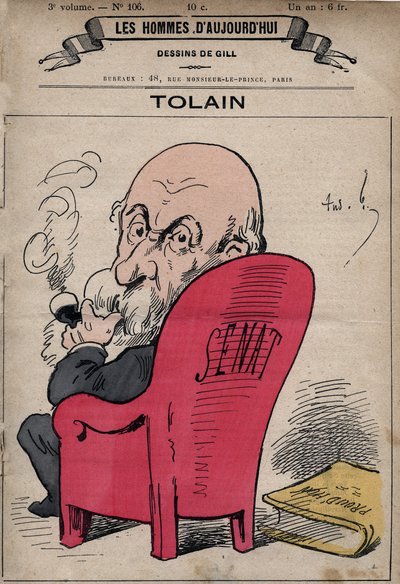 Cartoon van Henri Louis Tolain (1828-1897) Franse politicus, uit 