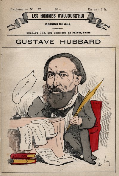 Cartoon van Nicolas Gustave Hubbard (1828-1888) Engelse politieke econoom uit 