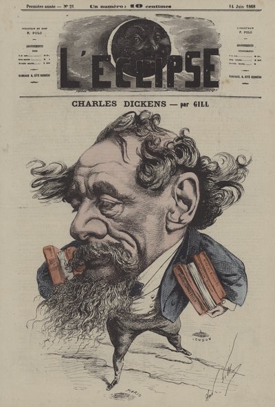 Charles Dickens door Gill door Andre Gill