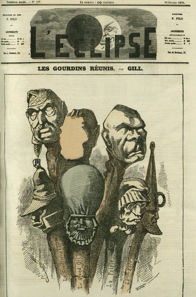 Les Gourdins verenigd, oprichting van een nieuw satirisch dagboek. Omslag in 