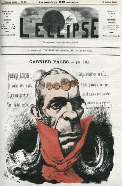 Louis Antoine Garnier-Pages (1803-1878), Franse politicus. Omslag in L