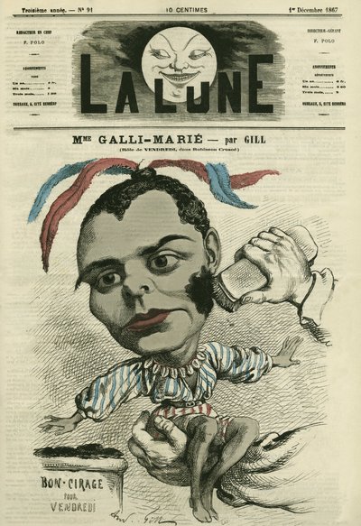 Portret van Celestine Galli-Marie (Galli Marie) (1840-1905), Franse zangeres voor de Opera-Comique door Andre Gill