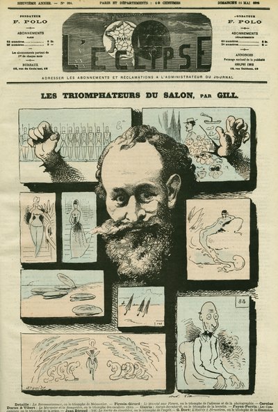 De Triomfators van de Salon, of de Triomf van Afwezigheid door Edouard Manet, Franse schilder. Omslag in 