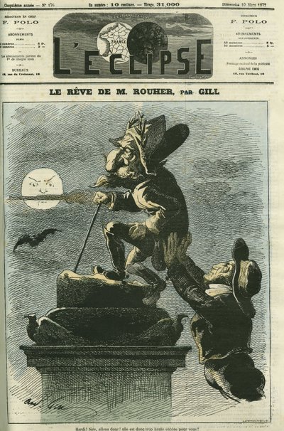 De droom van Rouher, Eugene Rouher, politicus door Andre Gill