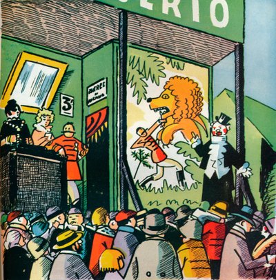 Illustratie door André Hellé uit Fables de la Fontaine, 1922, 1929 door Andre Helle