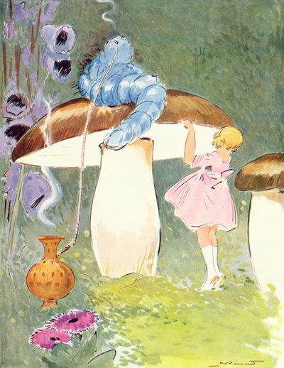 Alice en de rups, illustratie uit 