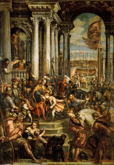 De Byzantijnse keizer Alexius IV Angelus ... (olieverf op doek) door Andrea (1539 1614) Vicentino