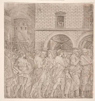 De Triomfen van Caesar: De Senatoren, c.1495 door Andrea (school of) Mantegna