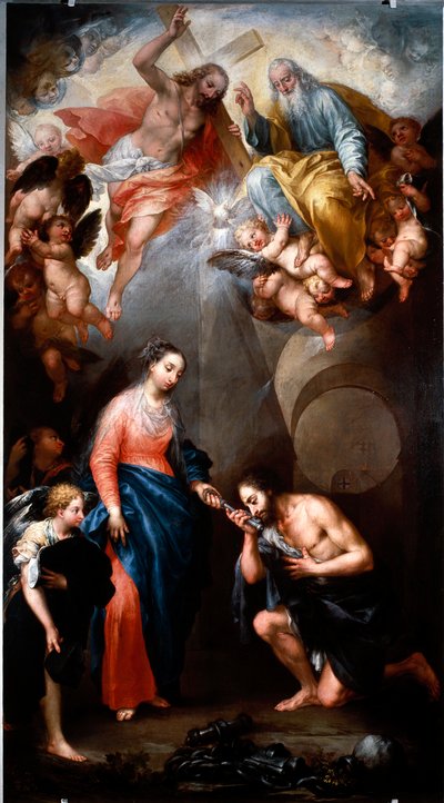 De Maagd verschijnt aan Sint Hiëronymus Emilian door Andrea Celesti