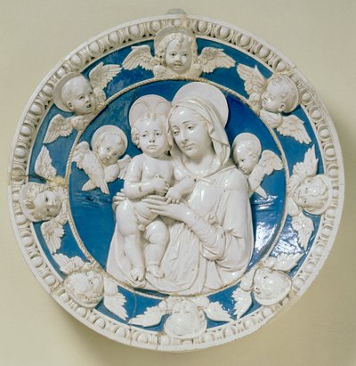 Rond met Madonna en Kind door Andrea Della Robbia