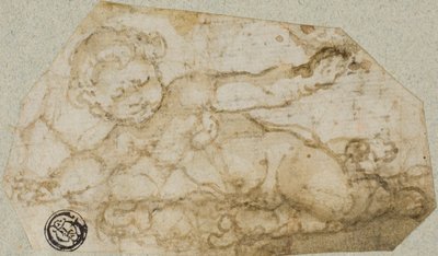 Putto met slinger door Andrea Lilio
