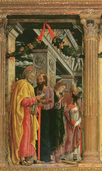 Detail van San Zeno Altaarstuk, 1456-60 door Andrea Mantegna