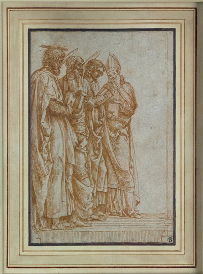 Heiligen Petrus, Paulus, Johannes de Evangelist en Zeno door Andrea Mantegna