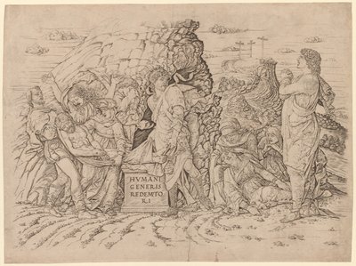 De graflegging door Andrea Mantegna