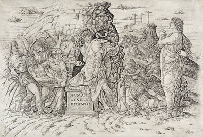 De graflegging door Andrea Mantegna