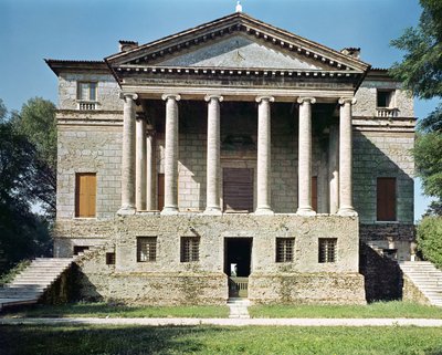 Uitzicht op de hoofdgevel, gebouwd in 1559-60 door Andrea Palladio