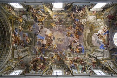 Gewelf van de Kerk van St. Ignatius van Loyola in Rome door Andrea Pozzo