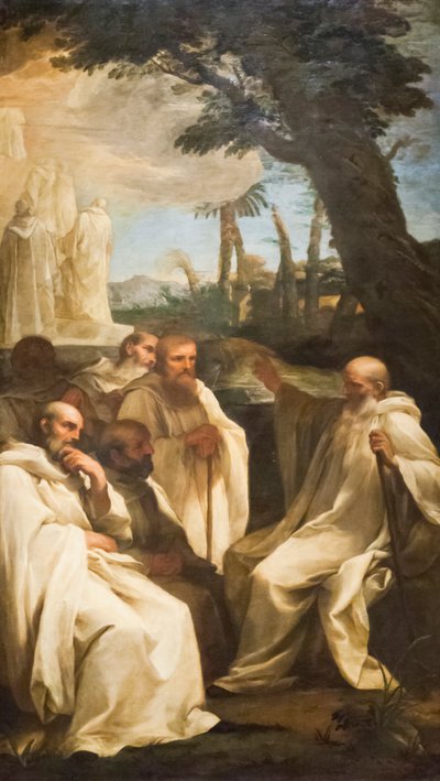 Visioen van Sint Romuald, c.1631 door Andrea Sacchi