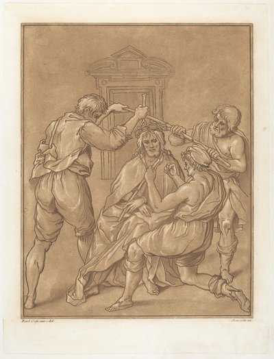 Christus met Doornen gekroond door Andrea Scacciati after Bartolomeo Cesi