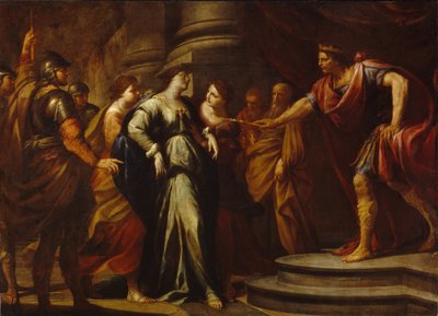 Esther voor Ahasveros door Andrea Vaccaro
