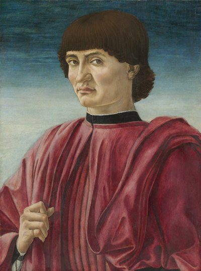 Portret van een man door Andrea del Castagno
