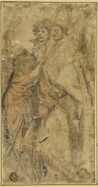 Sint Johannes de Doper en San Bernardo degli Uberti door Andrea del Sarto