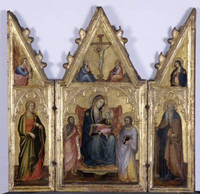 Drieluik met Madonna en Kind, ca.1400 door Andrea di Bartolo