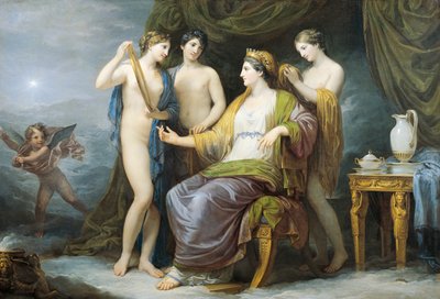 Juno badend of Juno aangekleed door de Gratiën door Andrea the Elder Appiani