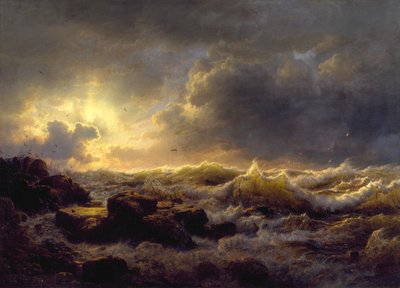 Opklaringen - kust van Sicilië door Andreas Achenbach