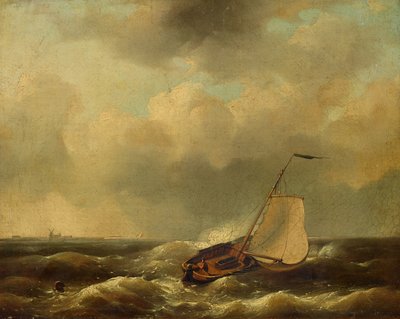 Zeegezicht door Andreas Achenbach